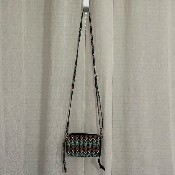 VB Brown RFID Sierra Stream All in One Crossbody Bag Wallet Wristlet Organizer - Picture 4 of 16